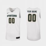 Youth Michigan State Spartans NCAA #00 Custom White Authentic Nike 2019-20 Stitched College Basketball Jersey IU32Z67DC